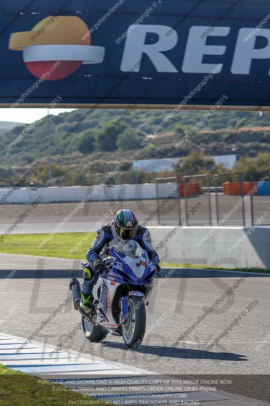 14 to 16th november 2015;Jerez;event digital images;motorbikes;no limits;peter wileman photography;trackday;trackday digital images