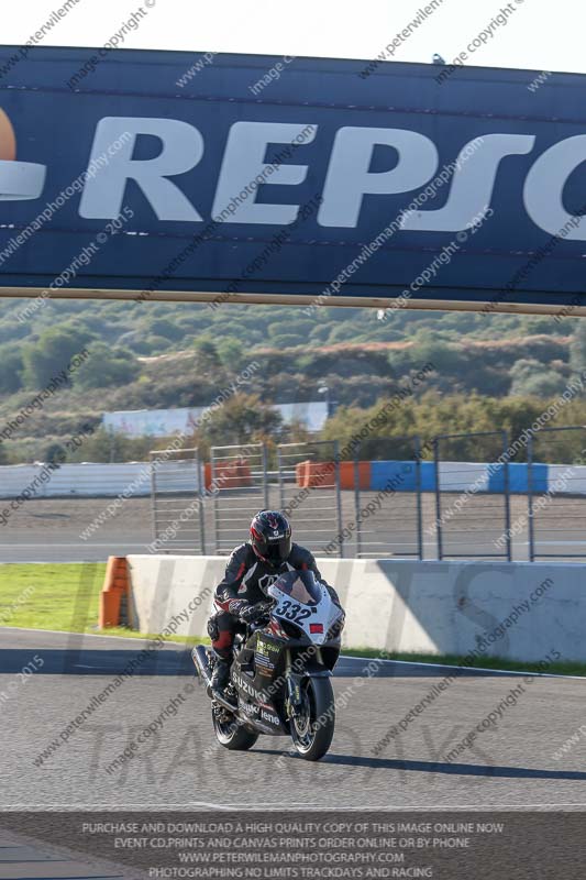 14 to 16th november 2015;Jerez;event digital images;motorbikes;no limits;peter wileman photography;trackday;trackday digital images