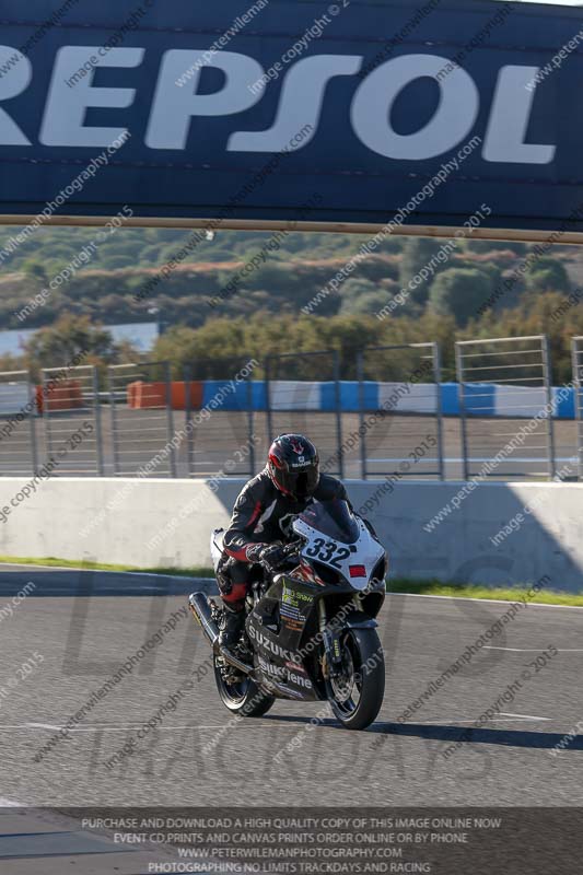 14 to 16th november 2015;Jerez;event digital images;motorbikes;no limits;peter wileman photography;trackday;trackday digital images