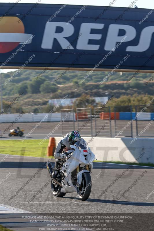 14 to 16th november 2015;Jerez;event digital images;motorbikes;no limits;peter wileman photography;trackday;trackday digital images